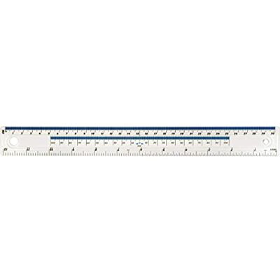 5 Star Ruler Shatter-resistant 10ths 16ths/inch and Millimetres Light Blue Tint 5 Star Ruler Shatter-resistant 10ths 16ths/inch and Millimetres Light Blue Tint