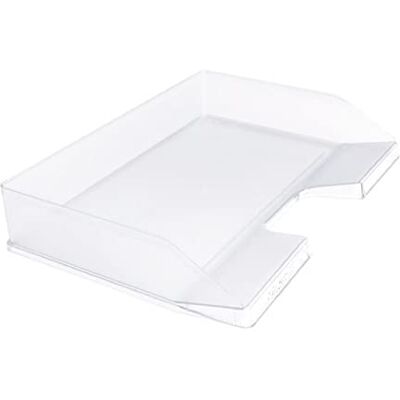 Exacompta Ref 11723D Set of 8 COMBO Italian letter trays size 25.5x36.5x6.5cm for A4+ format documents crystal color capacity 500 sheets Exacompta Ref 11723D Set of 8 COMBO Italian letter trays size 25.5x36.5x6.5cm for A4+ format documents crystal color capacity 500 sheets