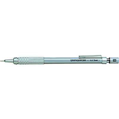 Pentel Graphgear 500 Pack of 12 Mechanical Pencils with Fixed Barrel 4 mm Grey 0.5 mm Pentel Graphgear 500 Pack of 12 Mechanical Pencils with Fixed Barrel 4 mm Grey 0.5 mm
