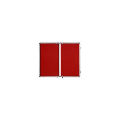 Bi-Office Enclore Display Case, Red Felt Surface, 2 Lockable Acrylic Doors, Aluminium Frame, 1830 x 1230 mm 32x A4 Bi-Office Enclore Display Case, Red Felt Surface, 2 Lockable Acrylic Doors, Aluminium Frame, 1830 x 1230 mm 32x A4