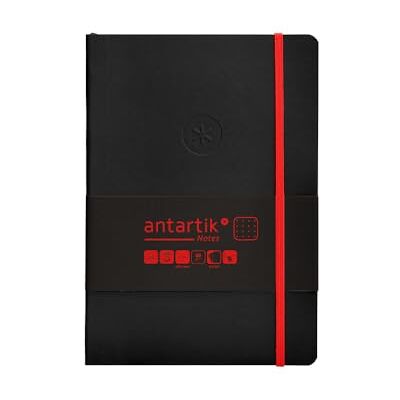 Antartik Notepad with Soft Cover Notes, A5 Sheets, Black and Red Dots, 80 Sheets, 80 GR FSC Antartik Notepad with Soft Cover Notes, A5 Sheets, Black and Red Dots, 80 Sheets, 80 GR FSC