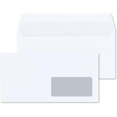 RAYLU PAPER Pack of 500 White Paper Envelopes with Self Seal Seal for Mailing Documents and Letters, Easy Seal, 90gsm Thick (DL, 500 Count Der Window) RAYLU PAPER Pack of 500 White Paper Envelopes with Self Seal Seal for Mailing Documents and Letters, Easy Seal, 90gsm Thick (DL, 500 Count Der Window)