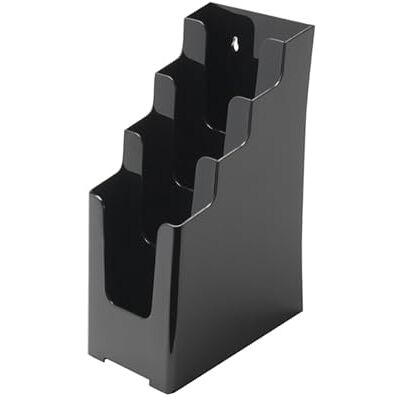 Deflecto Countertop 4 Tier 4 Pocket 1/3 A4 (DL Size) Portrait Multi Tier Literature Holder Black Pack of 4 Magazine File Holder Wall Mounting Deflecto Countertop 4 Tier 4 Pocket 1/3 A4 (DL Size) Portrait Multi Tier Literature Holder Black Pack of 4 Magazine File Holder Wall Mounting
