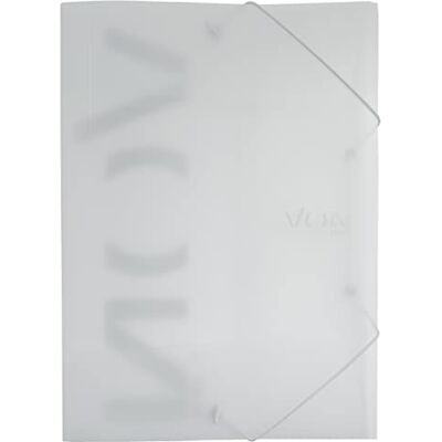 Leitz VON A4 Folder with Elastic Band, Polypropylene Plastic, for 150 Sheets, 3 Flaps, Modern Print, Lightweight, Pack of 5 Leitz VON A4 Folder with Elastic Band, Polypropylene Plastic, for 150 Sheets, 3 Flaps, Modern Print, Lightweight, Pack of 5