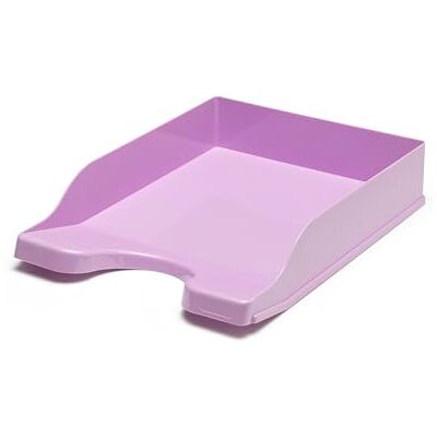 Deflecto 2 Pk A4 Self Stacking Letter Tray In Lavender, A4 paper tray organiser, letter organiser storage, desk trays CP130YTLAVX2 Deflecto 2 Pk A4 Self Stacking Letter Tray In Lavender, A4 paper tray organiser, letter organiser storage, desk trays CP130YTLAVX2