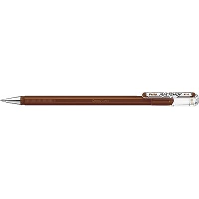 Pentel Mattehop 1.0mm Gel Roller Brown Pack of 12 Pentel Mattehop 1.0mm Gel Roller Brown Pack of 12