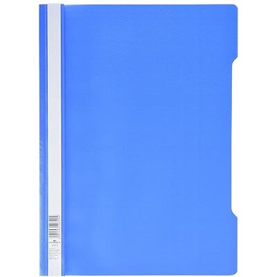 Durable Clear View A4 Document Folder Blue Transparent Front Cover Pack of 50 Folders Ideal for Holding A4 Punched Documents Durable Clear View A4 Document Folder Blue Transparent Front Cover Pack of 50 Folders Ideal for Holding A4 Punched Documents
