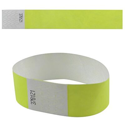 eBuyGB 13281 Plain Security Tyvek Paper Event Wrist Band for Festivals and Parties Lime Green (Pack of 250) eBuyGB 13281 Plain Security Tyvek Paper Event Wrist Band for Festivals and Parties Lime Green (Pack of 250)