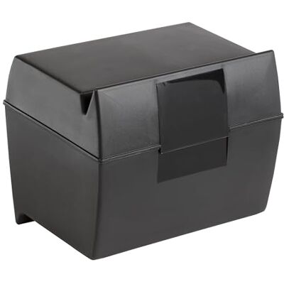 Oxford Plastic Index Card Box, 5 x 8 Inches, 500 Card Capacity, Black (01581) Oxford Plastic Index Card Box, 5 x 8 Inches, 500 Card Capacity, Black (01581)