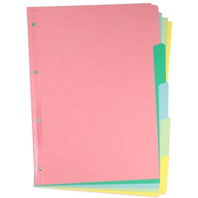 Elba A4 5 Part Card Divider with Reinforced Spine (Pack of 50) Elba A4 5 Part Card Divider with Reinforced Spine (Pack of 50)