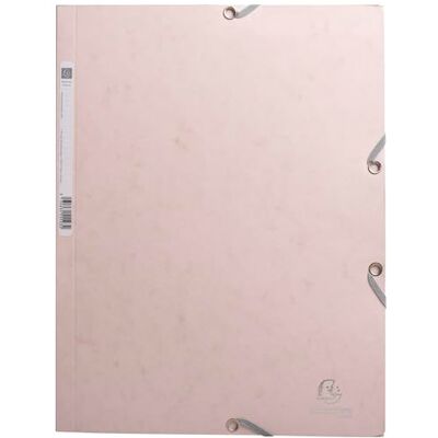 Exacompta Ref 55274E Box of 25 Skandi Elastic folders 3 Flap Pockets in Glossy Card 400 g/m2 Size 24 x 32 cm for A4 documents Nude Colour Exacompta Ref 55274E Box of 25 Skandi Elastic folders 3 Flap Pockets in Glossy Card 400 g/m2 Size 24 x 32 cm for A4 documents Nude Colour