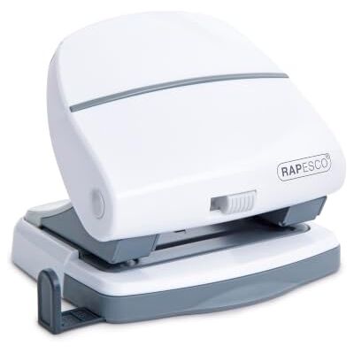 Rapesco 1274 P30 2-Hole Punch, 30 Sheet Capacity, White Rapesco 1274 P30 2-Hole Punch, 30 Sheet Capacity, White