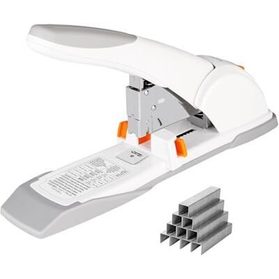 Amazon Basics Heavy-Duty Stapler, 130 Sheets, White Amazon Basics Heavy-Duty Stapler, 130 Sheets, White