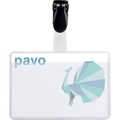 Pavo Premium 60 x 90 mm Visitor Name Badge (Pack of 50) Pavo Premium 60 x 90 mm Visitor Name Badge (Pack of 50)