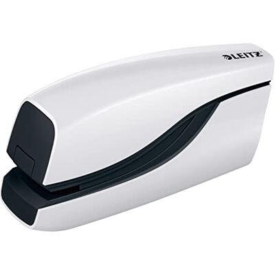Leitz Electric Stapler, 10 Sheet Capacity, Battery Powered, WOW Range, 55661001 White Leitz Electric Stapler, 10 Sheet Capacity, Battery Powered, WOW Range, 55661001 White