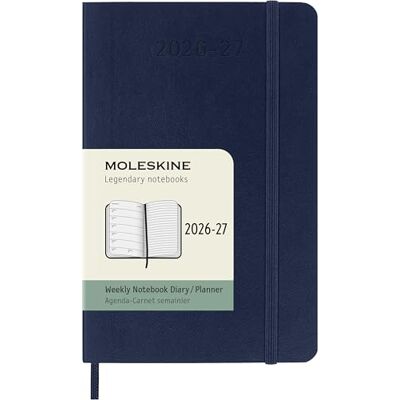 Moleskine 18 Monate Wochen Notizkalender 2026/2027, Pocket/A6, 1 Wo = 1 Seite, rechts linierte Seite, Weicher Einband, Saphir Moleskine 18 Monate Wochen Notizkalender 2026/2027, Pocket/A6, 1 Wo = 1 Seite, rechts linierte Seite, Weicher Einband, Saphir