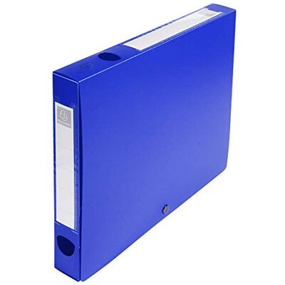 Exacompta Ref. 54632E 10 press-fit archive boxes in opaque polypropylene 40 mm back label holder on both sides for A4 format size 25x33 cm blue color delivered flat Exacompta Ref. 54632E 10 press-fit archive boxes in opaque polypropylene 40 mm back label holder on both sides for A4 format size 25x33 cm blue color delivered flat