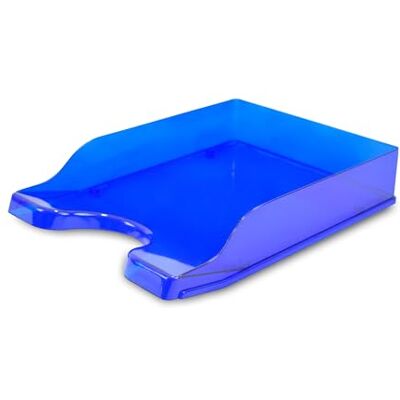 Deflecto Gemstone collection Contemporary Self Stacking Letter Tray Sapphire Deflecto Gemstone collection Contemporary Self Stacking Letter Tray Sapphire