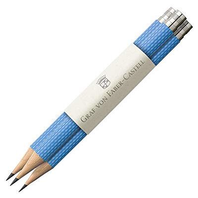 Graf Faber Castell 3 Pencils Model Perfect Pencil in Gulf Blue Graf Faber Castell 3 Pencils Model Perfect Pencil in Gulf Blue
