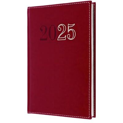 Collins Chelsea 2025 Diary for Professionals A5 Week To View Business Planner Red (ND53.15-25) Premium Appointments Planner with Luxury PU Leather Cover Collins Chelsea 2025 Diary for Professionals A5 Week To View Business Planner Red (ND53.15-25) Premium Appointments Planner with Luxury PU Leather Cover