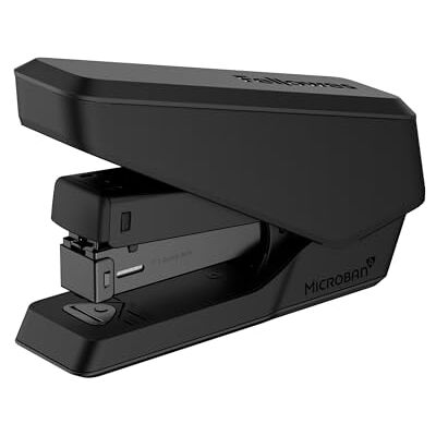 Fellowes Jam Free Stapler, 25 Sheet Capacity LX840 Easy-Press Half Strip Antibacterial Manual Stapler – Uses Both 24/6mm and 26/6mm Staples – Black Fellowes Jam Free Stapler, 25 Sheet Capacity LX840 Easy-Press Half Strip Antibacterial Manual Stapler – Uses Both 24/6mm and 26/6mm Staples – Black
