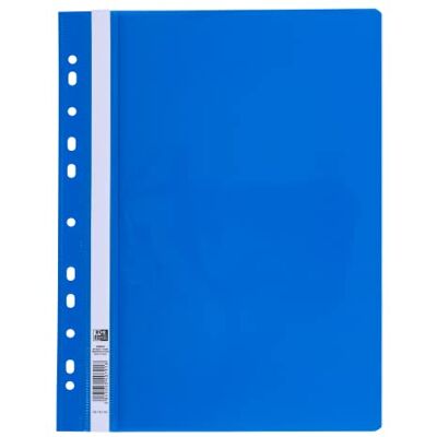 Oxford 25 x A4 Blue Plastic 11 Hole Punched File Folder Oxford 25 x A4 Blue Plastic 11 Hole Punched File Folder