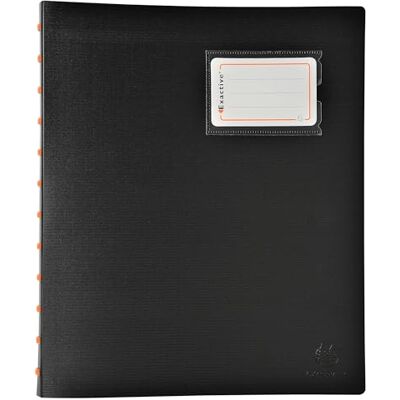 Exacompta 4 display books Exactive with rings 40 pockets A4 black Exacompta 4 display books Exactive with rings 40 pockets A4 black