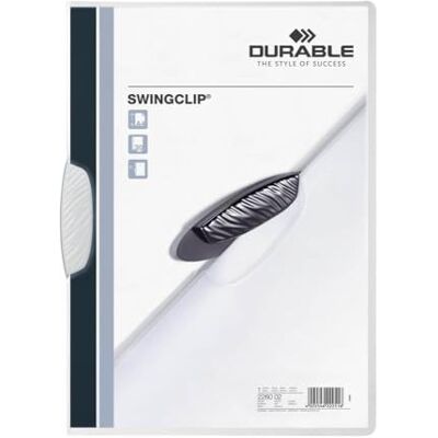 Durable 226002 Clip Folder SwingClip made of PP, Up to 30 Sheets A4, White, Pack of 25 Durable 226002 Clip Folder SwingClip made of PP, Up to 30 Sheets A4, White, Pack of 25