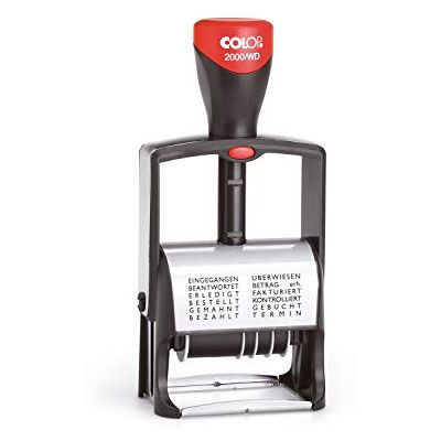 COLOP 106990 Word Band Stamp 2000/WD in Blister Date German Cushion Black COLOP 106990 Word Band Stamp 2000/WD in Blister Date German Cushion Black