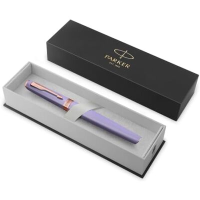 PARKER Meridian Rollerball Pen Lilac Lacquer with Rose Gold Trims Fine Nib Handwriting Pens & Stationery Supplies Black Ink Luxury Gift Box PARKER Meridian Rollerball Pen Lilac Lacquer with Rose Gold Trims Fine Nib Handwriting Pens & Stationery Supplies Black Ink Luxury Gift Box