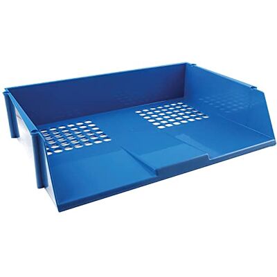 Q-Connect Wide Entry Letter Tray Blue Q-Connect Wide Entry Letter Tray Blue
