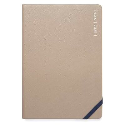 Letts of London Serene A5 week to view 2025 diary Taupe Letts of London Serene A5 week to view 2025 diary Taupe