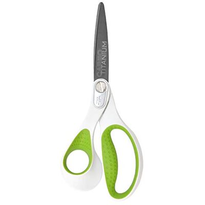 Westcott 8" Lefty Heavy Duty Carbo-Titanium Bonded Scissors, Bent (16446), White and Green Westcott 8" Lefty Heavy Duty Carbo-Titanium Bonded Scissors, Bent (16446), White and Green