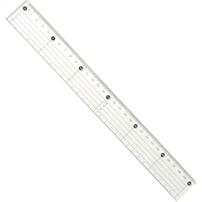 Janrax 30cm Clear Acrylic Cutting Ruler with Steel Edge Janrax 30cm Clear Acrylic Cutting Ruler with Steel Edge