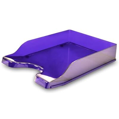 Deflecto Gemstone collection Contemporary Self Stacking Letter Tray Amethyst Deflecto Gemstone collection Contemporary Self Stacking Letter Tray Amethyst