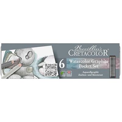 CRETACOLOR AquaGraph Aquarelle Set, Graphite, red, Blue, Green CRETACOLOR AquaGraph Aquarelle Set, Graphite, red, Blue, Green