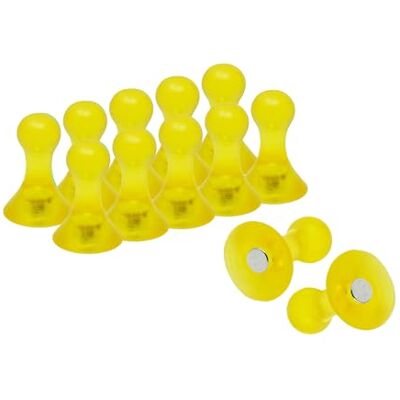 FIRST4MAGNETS Small Yellow Skittle Magnets for Fridge, Whiteboard, Noticeboard, Filing Cabinet Pack of 12 FIRST4MAGNETS Small Yellow Skittle Magnets for Fridge, Whiteboard, Noticeboard, Filing Cabinet Pack of 12