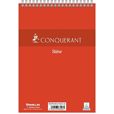 Conquérant Pack of 40 A5 Ruled 7 mm 180 Pages Full Bound Red Card Cover Conquérant Pack of 40 A5 Ruled 7 mm 180 Pages Full Bound Red Card Cover