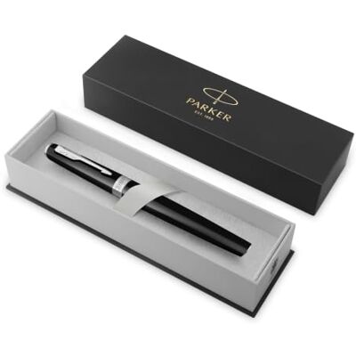 PARKER Meridian Rollerball Pen Black Lacquer with Chrome Trims Fine Nib Handwriting Pens & Stationery Supplies Black Ink Luxury Gift Box PARKER Meridian Rollerball Pen Black Lacquer with Chrome Trims Fine Nib Handwriting Pens & Stationery Supplies Black Ink Luxury Gift Box