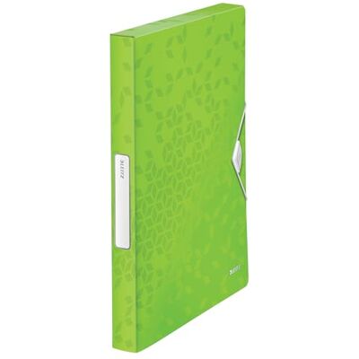 Leitz 46290054 A4 Box File, Holds Up to 250 A4 Sheets, Elastic Closure, Flexible Plastic, WOW Range, Green Leitz 46290054 A4 Box File, Holds Up to 250 A4 Sheets, Elastic Closure, Flexible Plastic, WOW Range, Green