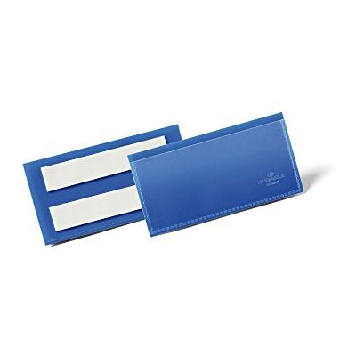 Durable Adhesive Ticket Holder Document Pockets 50 Pack 100 x 38mm Blue Easy to Use and Attach via Strong Self-Adhesive Back Durable Adhesive Ticket Holder Document Pockets 50 Pack 100 x 38mm Blue Easy to Use and Attach via Strong Self-Adhesive Back