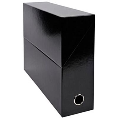 Exacompta Ref. 89921E Set of 5 Iderama Filing Box 90mm Spine Black Exacompta Ref. 89921E Set of 5 Iderama Filing Box 90mm Spine Black