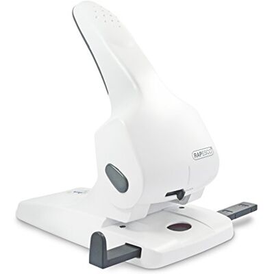 Rapesco 1383 High-Capacity Zero-65 Metal 2-Hole Punch, 65 Sheet Capacity White Rapesco 1383 High-Capacity Zero-65 Metal 2-Hole Punch, 65 Sheet Capacity White
