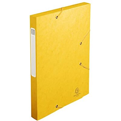 Exacompta Ref 18506H Cartobox Elasticated Filing Boxes, 25x33cm Suitable for A4+ Documents, 25mm Spine and Made From Pressboard, Pack of 25 Yellow Filing Boxes Exacompta Ref 18506H Cartobox Elasticated Filing Boxes, 25x33cm Suitable for A4+ Documents, 25mm Spine and Made From Pressboard, Pack of 25 Yellow Filing Boxes