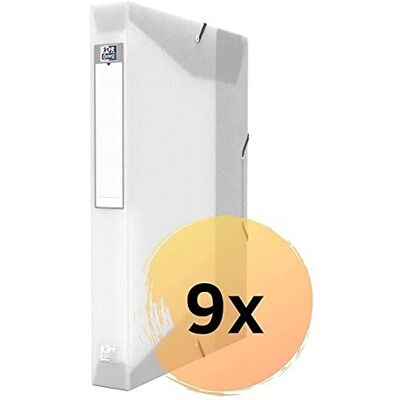 Oxford Elba Hawaii M499626FL Box File A4 0.7 mm Polypropylene for Approx. 400 Sheets Pack of 9 Clear Oxford Elba Hawaii M499626FL Box File A4 0.7 mm Polypropylene for Approx. 400 Sheets Pack of 9 Clear