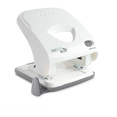 Rapesco 1524 ECO X5-30ps Less Effort 2 Hole Punch, 30 Sheet Capacity Soft White Rapesco 1524 ECO X5-30ps Less Effort 2 Hole Punch, 30 Sheet Capacity Soft White
