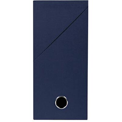 Exacompta Ref 89427E Canvas Transfer Box 254 x 340mm in Size, Suitable for Storing A4+ Documents, 120mm Spine, Metal Finger Hole, Reinforced Lid Navy Blue Exacompta Ref 89427E Canvas Transfer Box 254 x 340mm in Size, Suitable for Storing A4+ Documents, 120mm Spine, Metal Finger Hole, Reinforced Lid Navy Blue