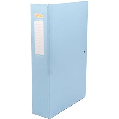 Pukka Pad Pastel Foolscap Box Files – Pack of 4 Filing Boxes with Internal Spring Clip, Push Catch for High-Capacity Document Storage – 70mm Capacity, Fits up to 500 Sheets of Paper – 37 x 24mm, Blue Pukka Pad Pastel Foolscap Box Files – Pack of 4 Filing Boxes with Internal Spring Clip, Push Catch for High-Capacity Document Storage – 70mm Capacity, Fits up to 500 Sheets of Paper – 37 x 24mm, Blue