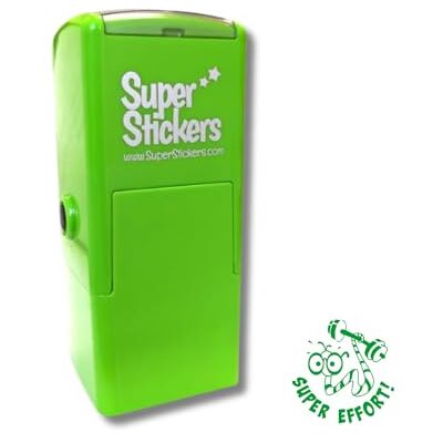 Trodat Superstickers Teacher Stamp Super Effort Worm Design Green Ink Self Inking Education Stamper for Marking 23 x 23mm Trodat Superstickers Teacher Stamp Super Effort Worm Design Green Ink Self Inking Education Stamper for Marking 23 x 23mm