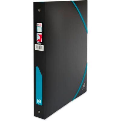 Oxford Nomade for Students A4XL 40mm Spine 4 Ring Binder Polypropylene Two Tone Black Blue Oxford Nomade for Students A4XL 40mm Spine 4 Ring Binder Polypropylene Two Tone Black Blue